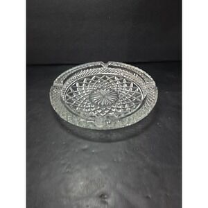 Anchor Hocking Wexford Ashtray,‎ 8.5" Clear Glass Vintage Ashtray, Home Decor